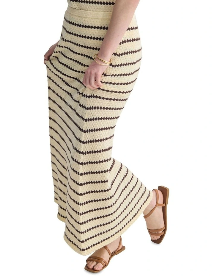 Lilli Knitted Skirt in White image 4