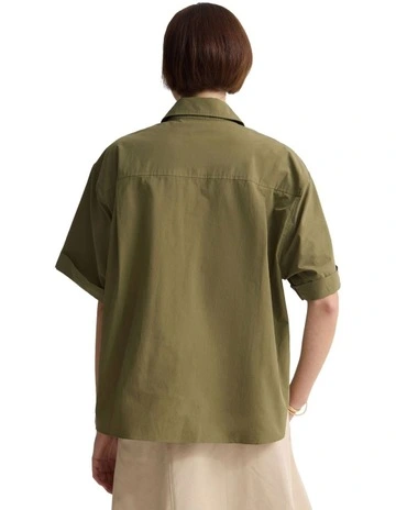 Dalia Cotton Shirt in Army