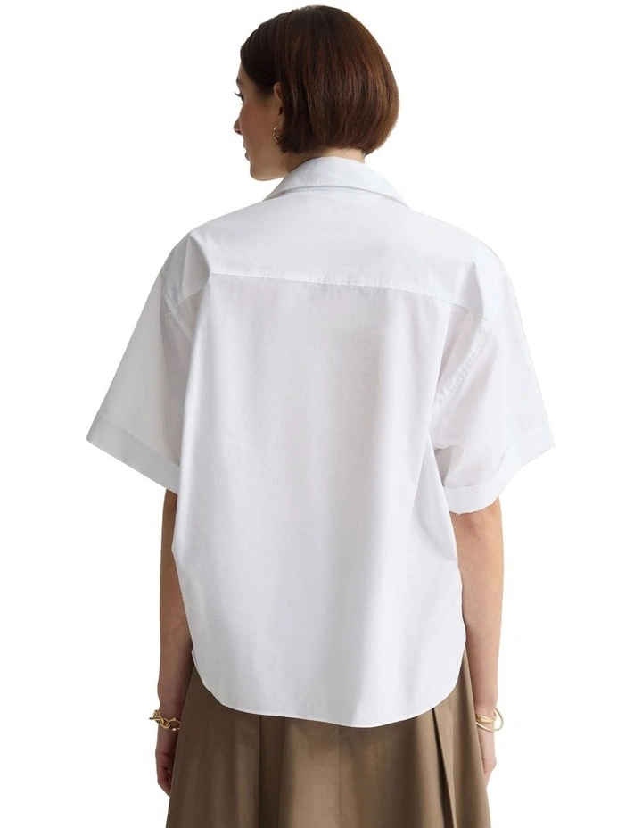 Dalia Cotton Shirt in White image 2