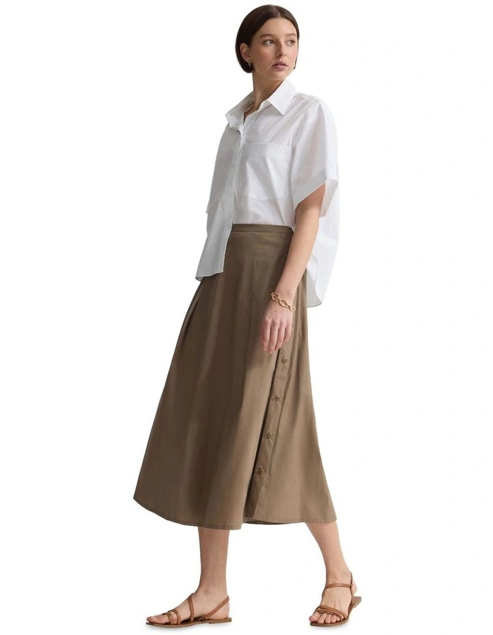 Dalia Cotton Shirt in White image 3