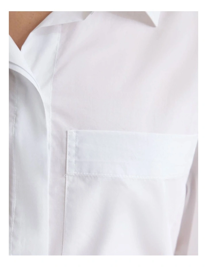 Dalia Cotton Shirt in White image 6