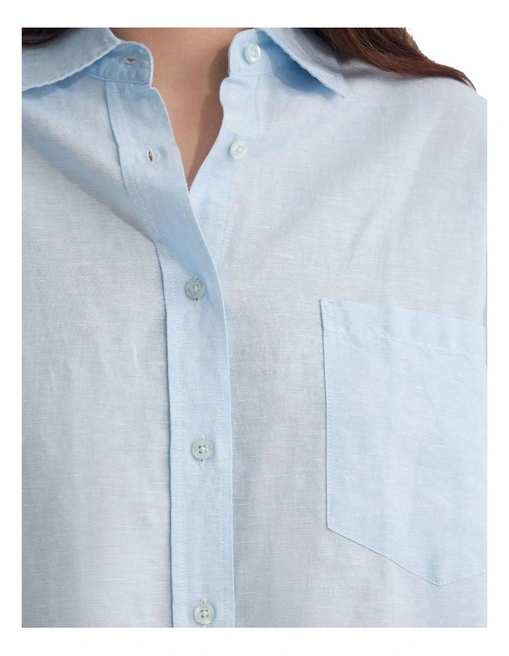Erika Washed Casual Shirt in Blue image 6