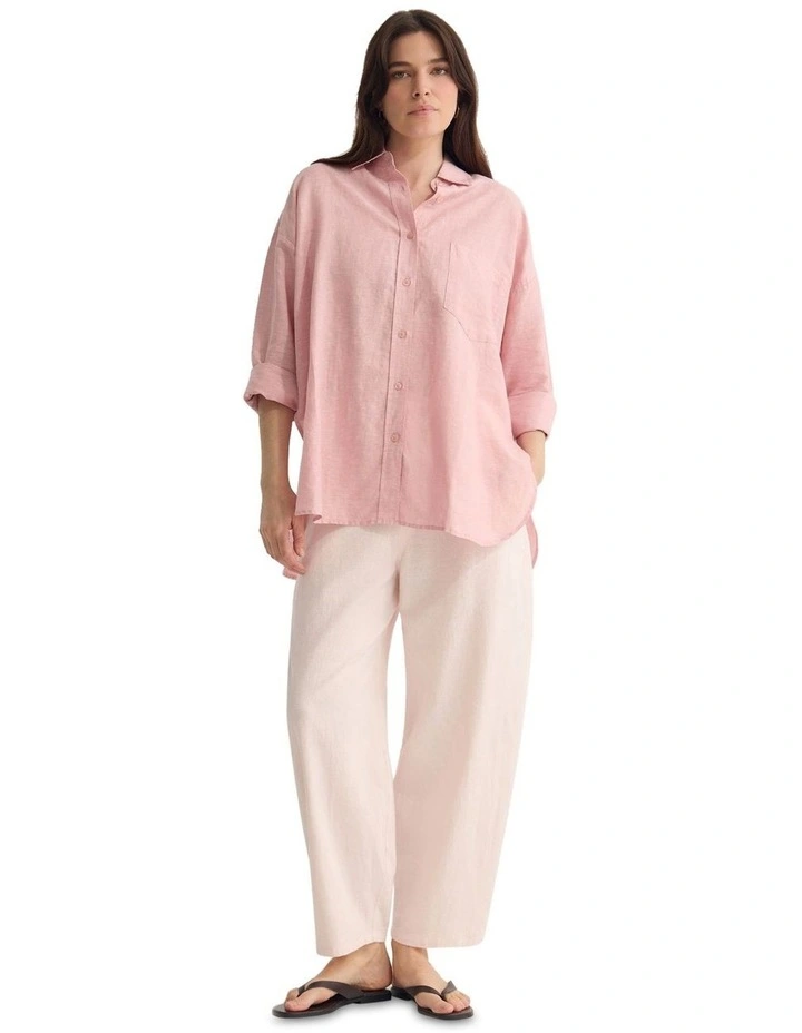 Erika Washed Casual Shirt in Pink image 1