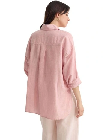 Erika Washed Casual Shirt in Pink