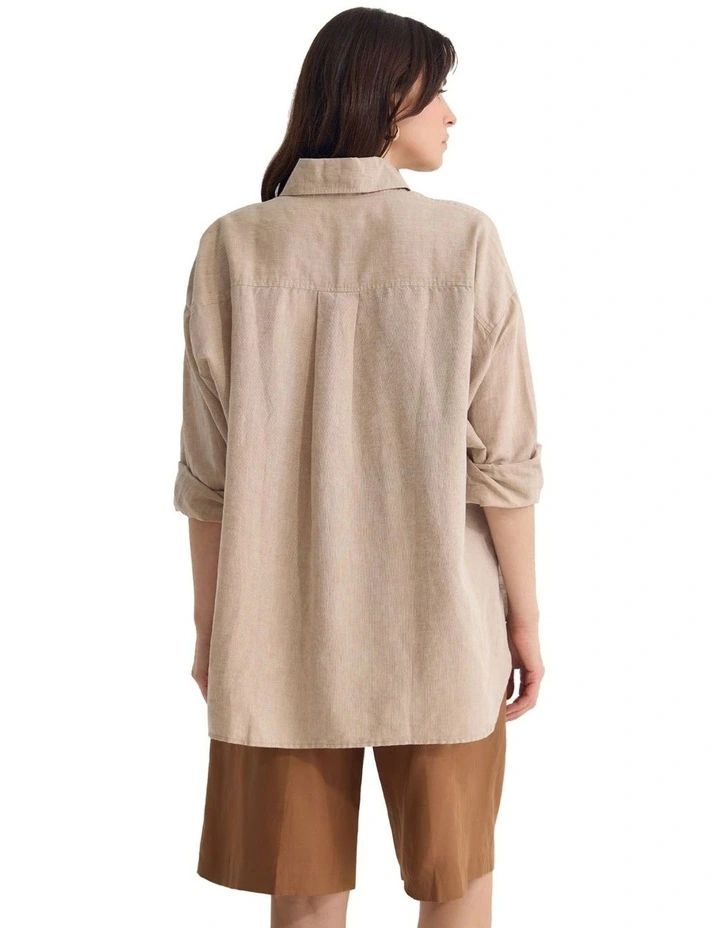 Erika Washed Casual Shirt in Mocha image 2