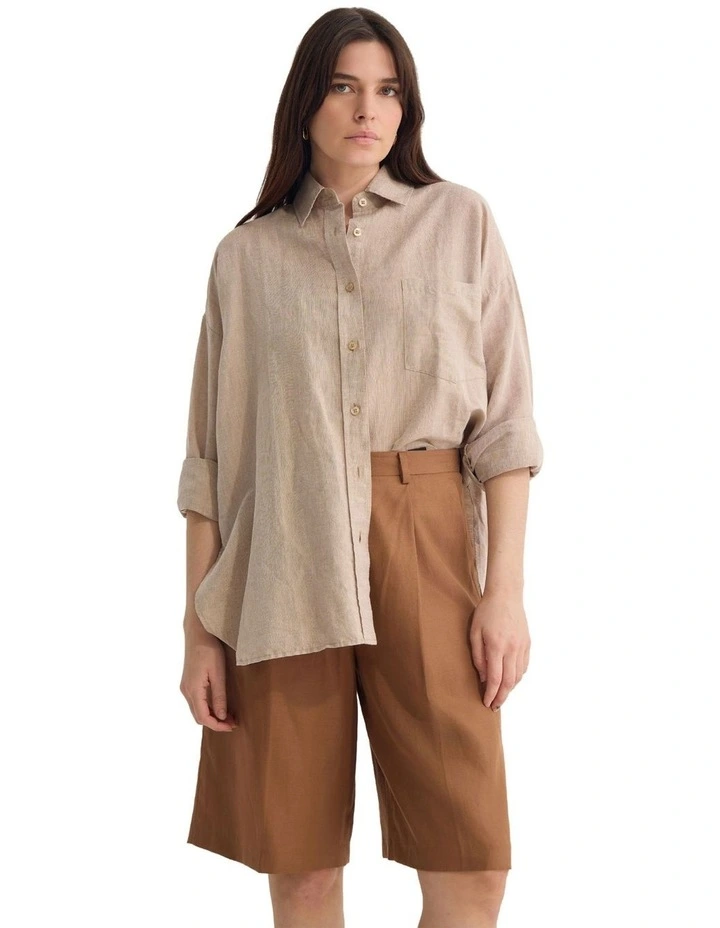 Erika Washed Casual Shirt in Mocha image 5