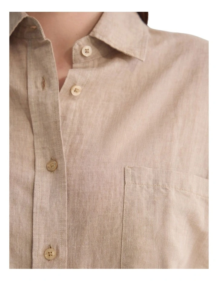 Erika Washed Casual Shirt in Mocha image 6