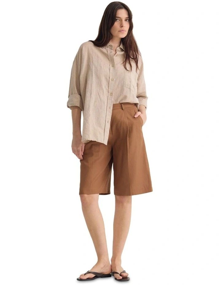Erika Washed Casual Shirt in Mocha image 7