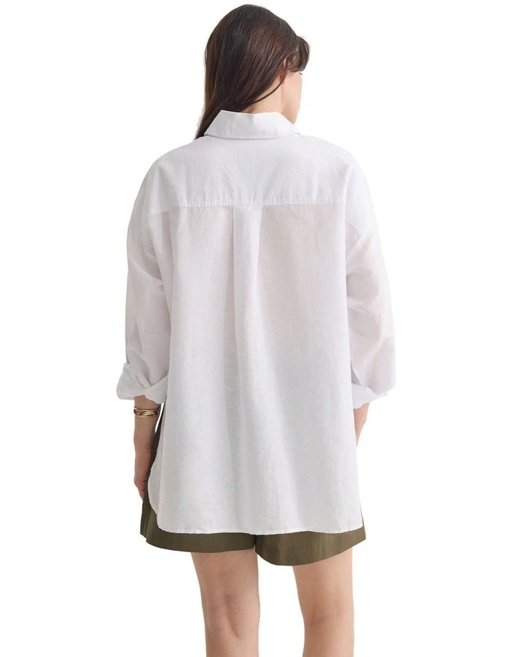 Erika Washed Casual Shirt in White image 2