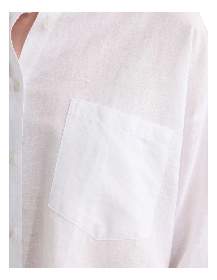 Erika Washed Casual Shirt in White image 6