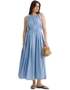 Sandali Flowing Dress in Blue