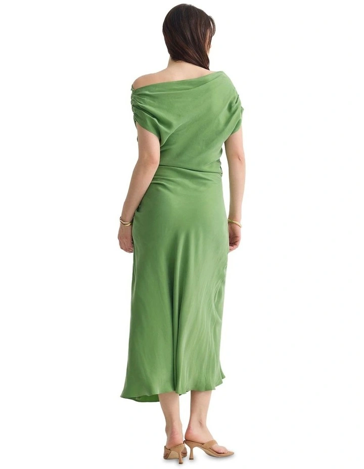 Lolita Cupro Dress in Green image 2