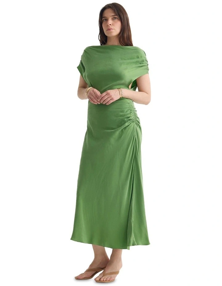 Lolita Cupro Dress in Green image 3