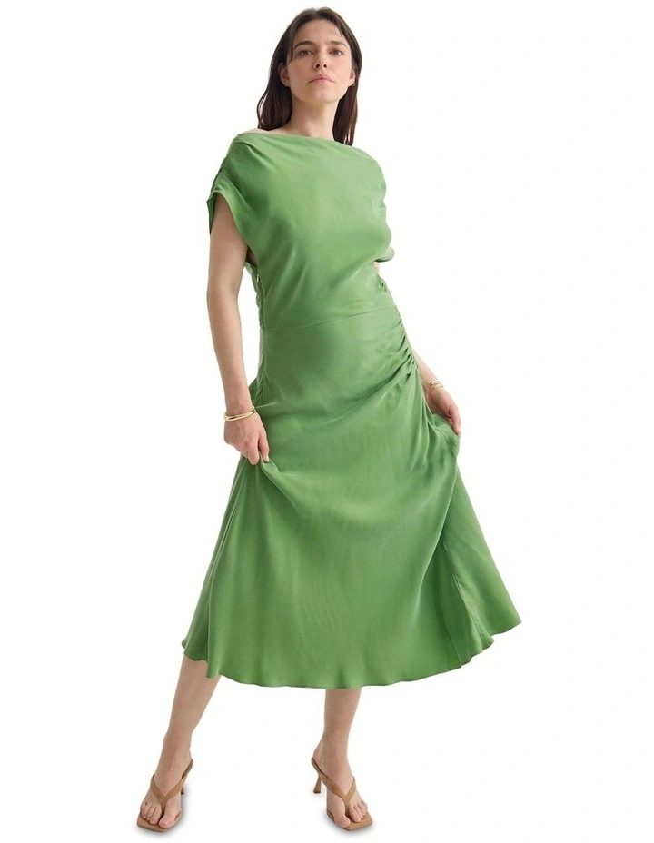 Lolita Cupro Dress in Green image 4