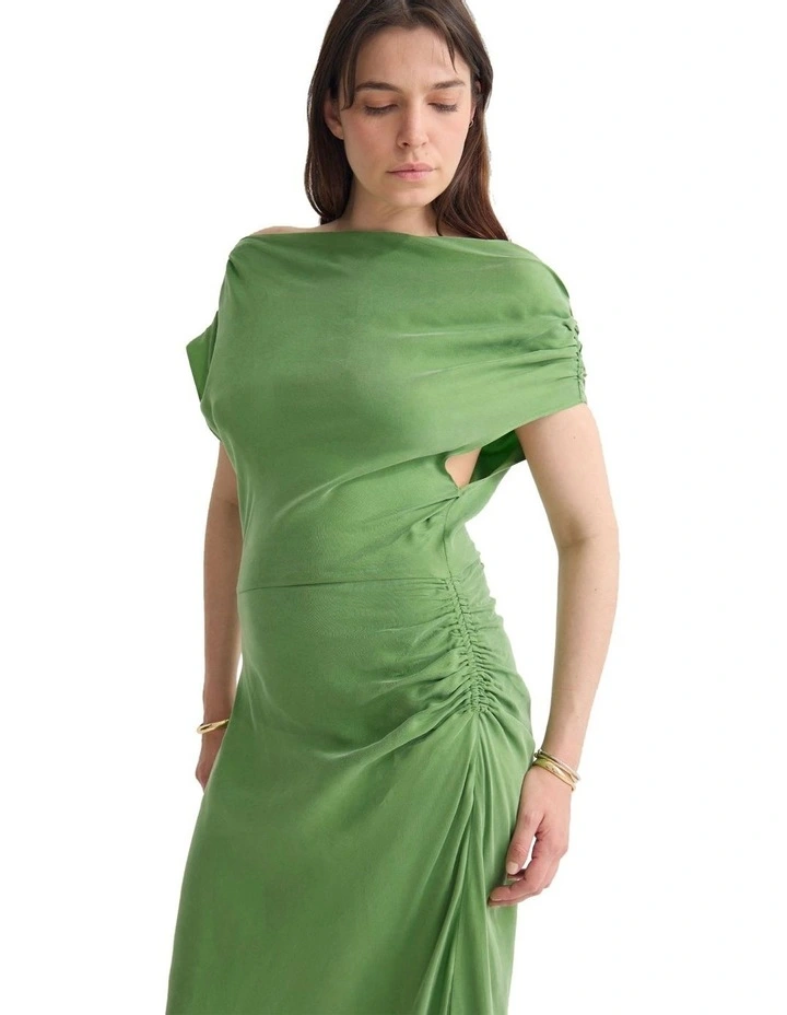Lolita Cupro Dress in Green image 7
