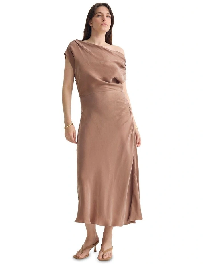 Lolita Cupro Dress in Mocha image 4
