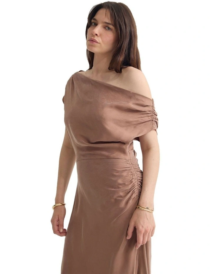 Lolita Cupro Dress in Mocha image 5