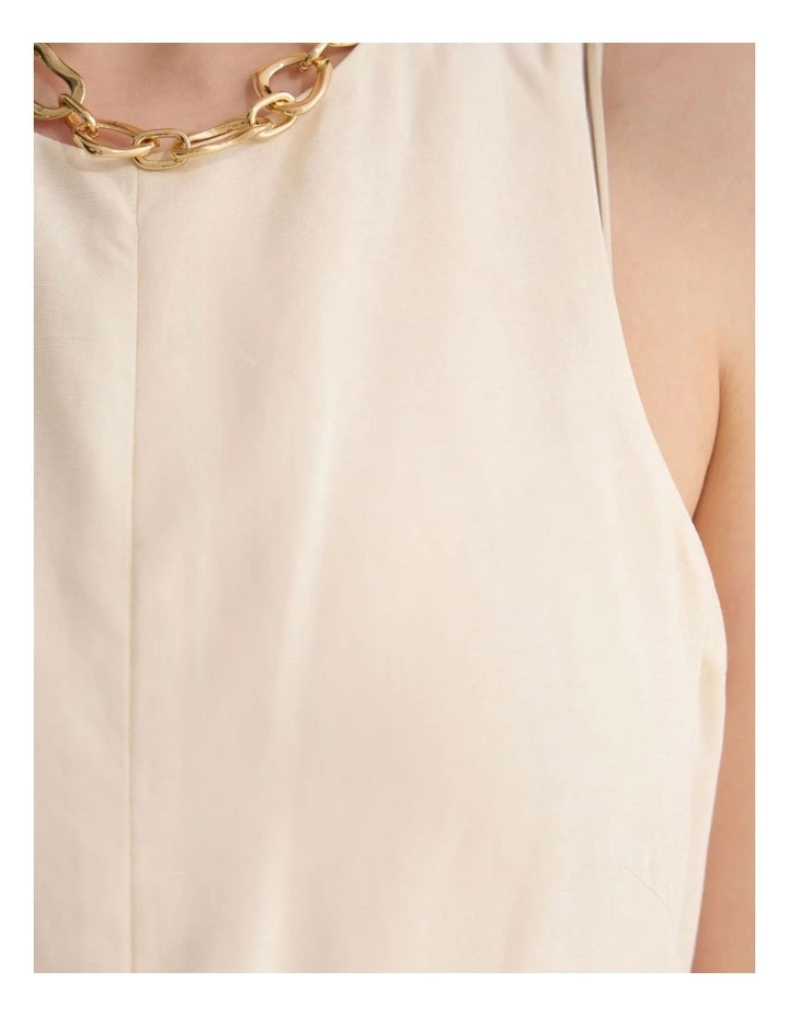 Miriam Linen Blend Dress in Ivory image 6