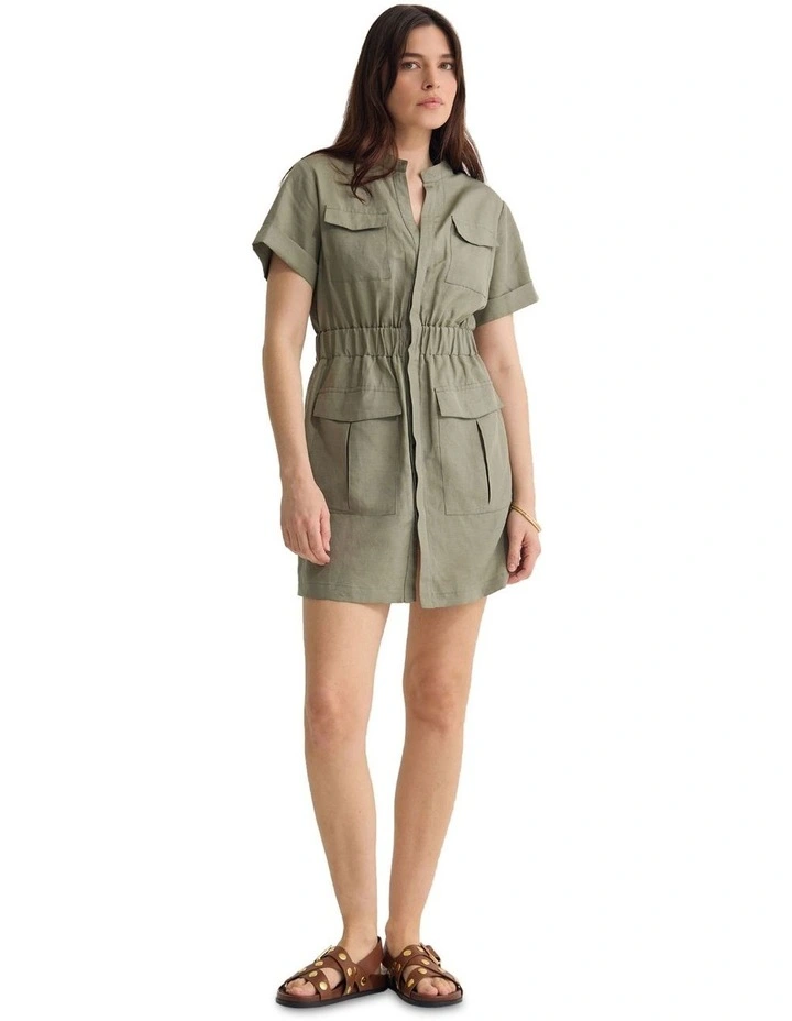 Kitty Mini Dress in Green image 3