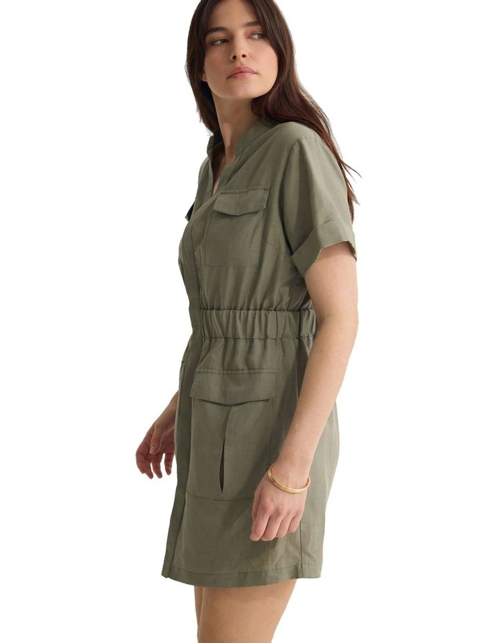 Kitty Mini Dress in Green image 4