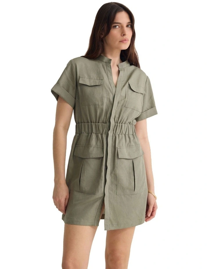 Kitty Mini Dress in Green image 5