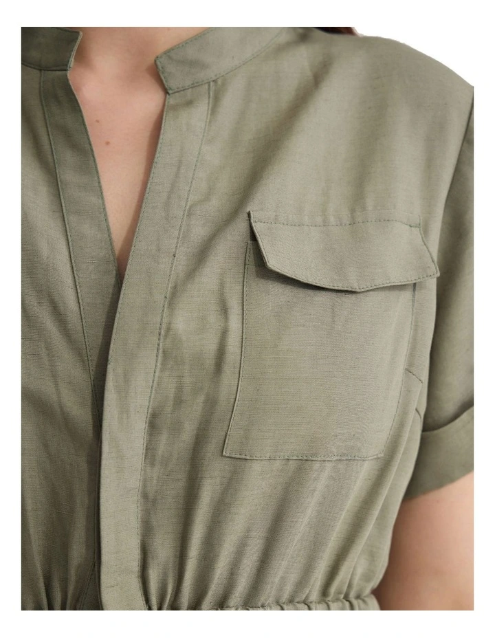 Kitty Mini Dress in Green image 6