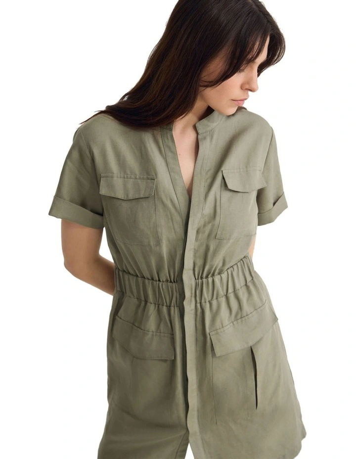 Kitty Mini Dress in Green image 7