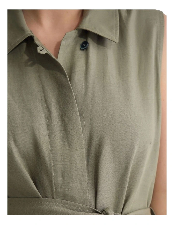 Olympia Midi Dress in Green image 6