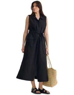 Olympia Midi Dress in Black