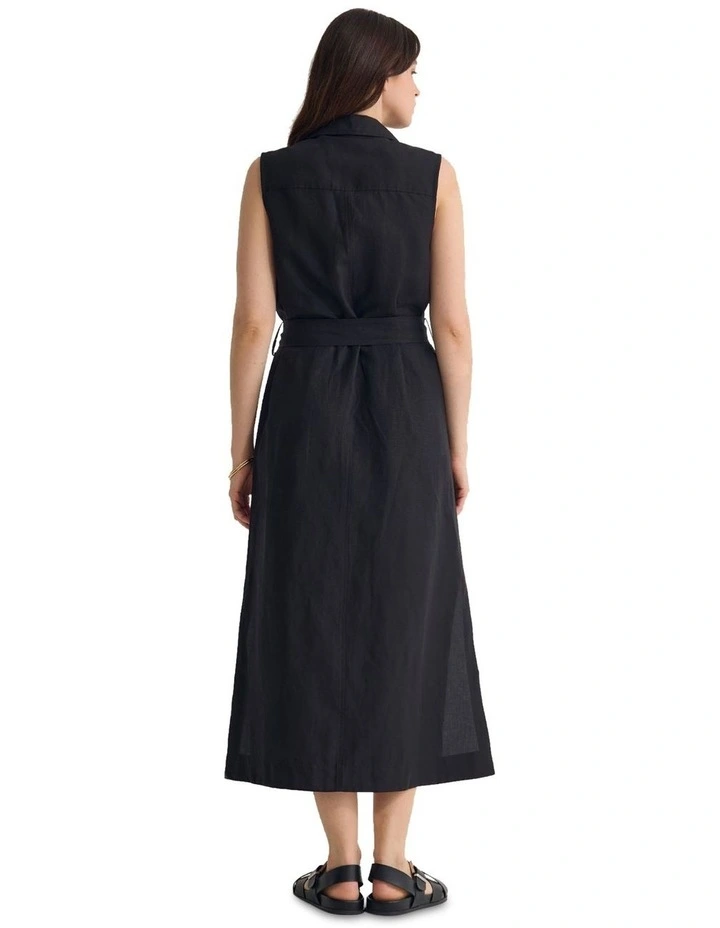Olympia Midi Dress in Black image 2
