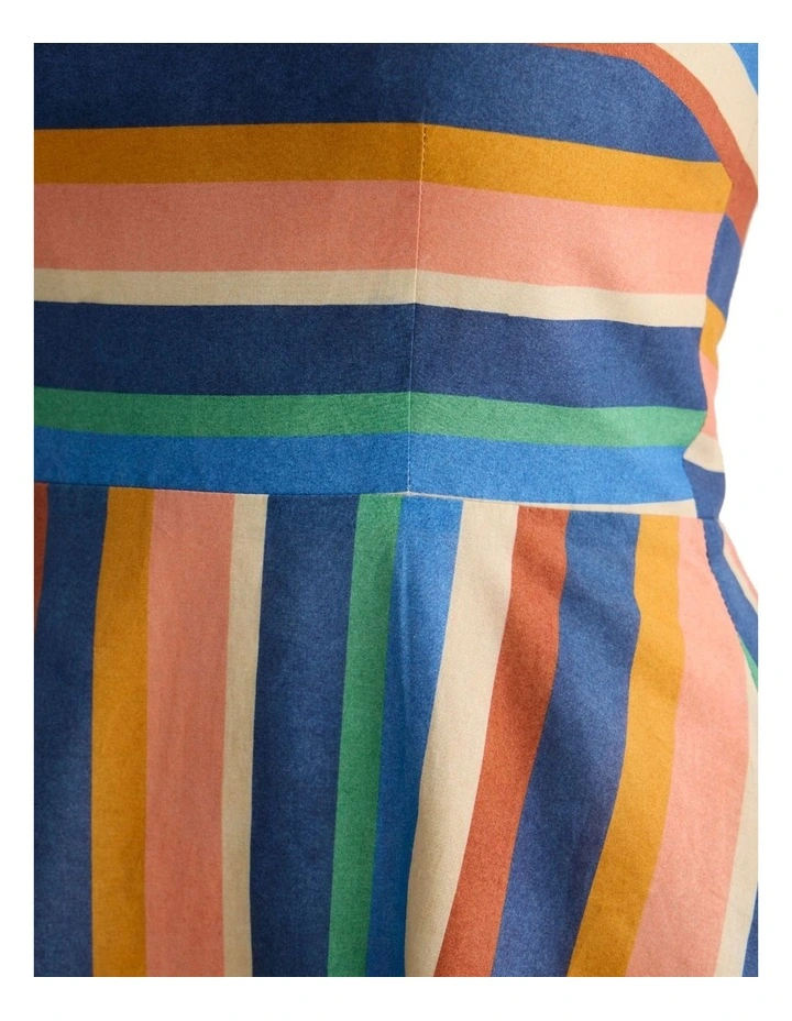 Madeira Striped Dress in Navy Multi image 6