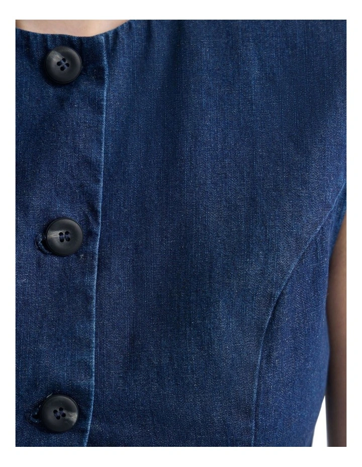 Katie Waistcoat in Denim Blue image 6
