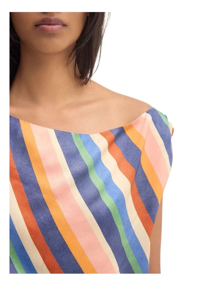 Sandy Striped Top in Navy Multi image 6