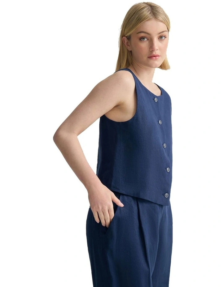 Harriet Vest in French Blue image 3