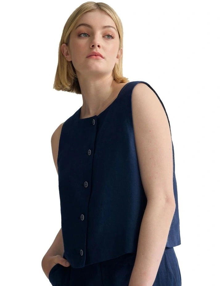 Harriet Vest in French Blue image 4