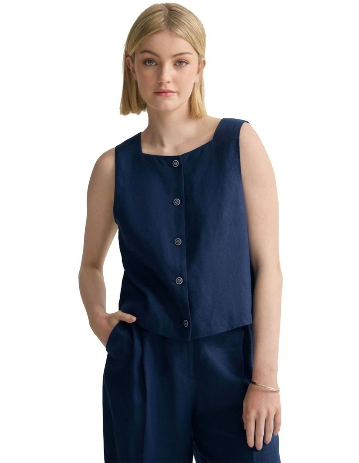 Harriet Vest in French Blue image 5