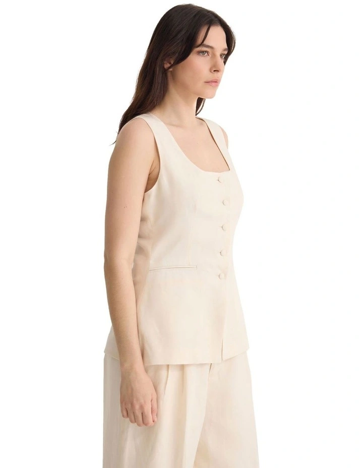 Paege Vest in Ivory image 3