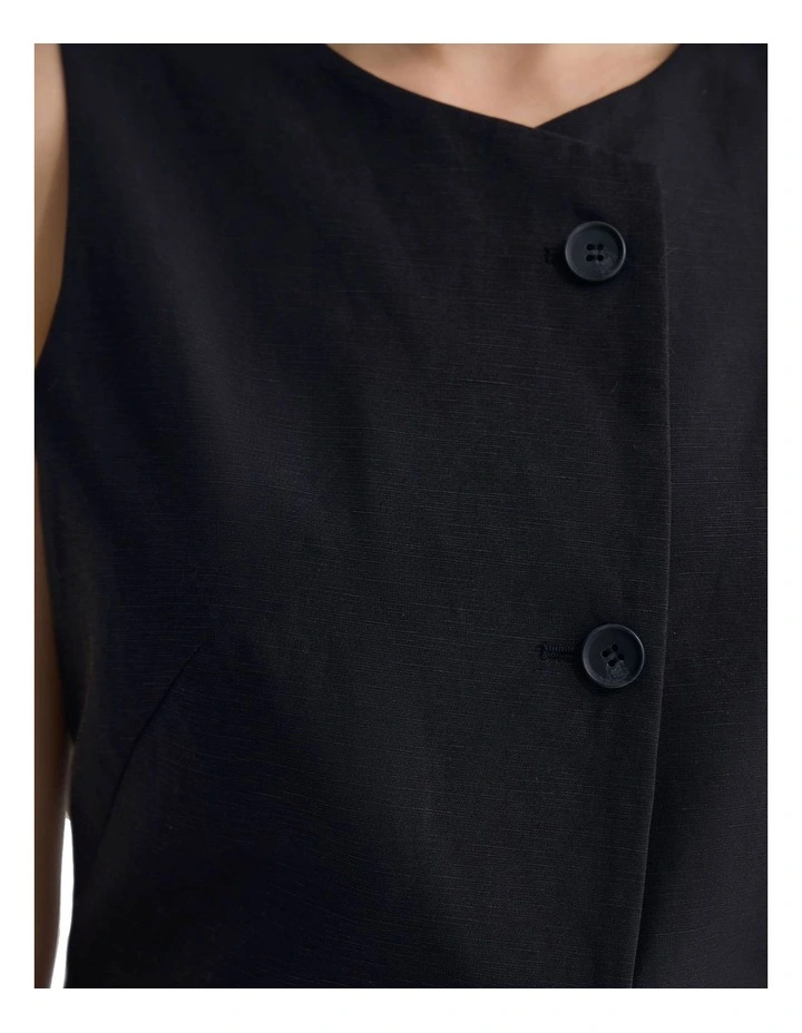 Rainy Waistcoat Top in Black image 6