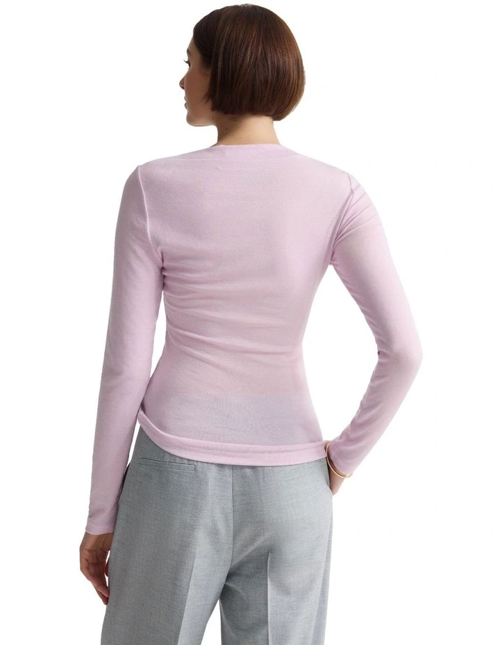 Florence Long Sleeve Top in Pink image 2