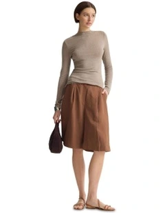 Florence Long Sleeve Top in Mocha