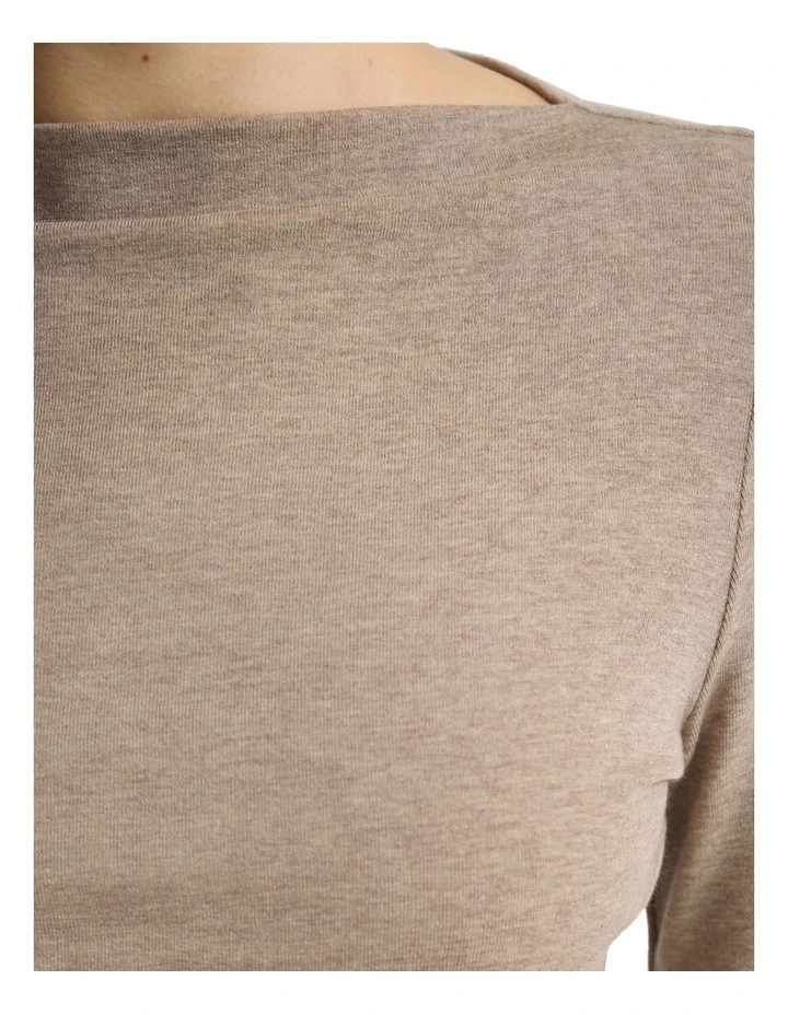 Florence Long Sleeve Top in Mocha image 6