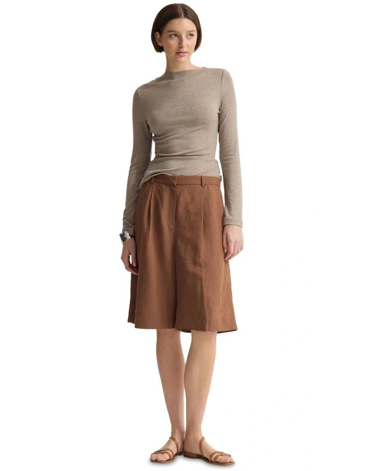 Florence Long Sleeve Top in Mocha image 7