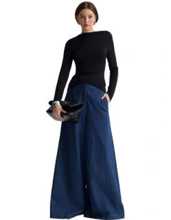 Florence Long Sleeve Top in Black