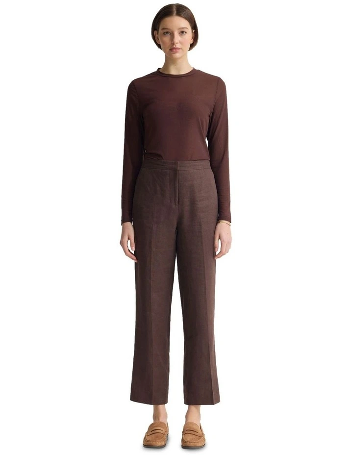 Camilla Mesh Top in Chocolate image 1