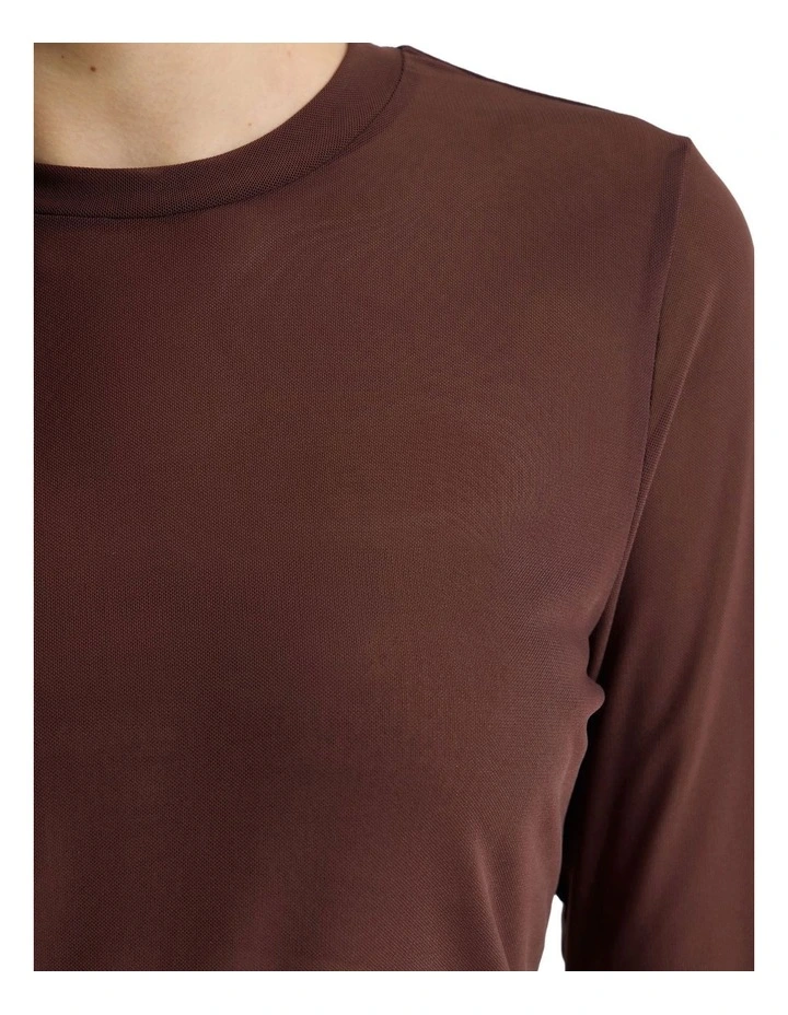 Camilla Mesh Top in Chocolate image 6