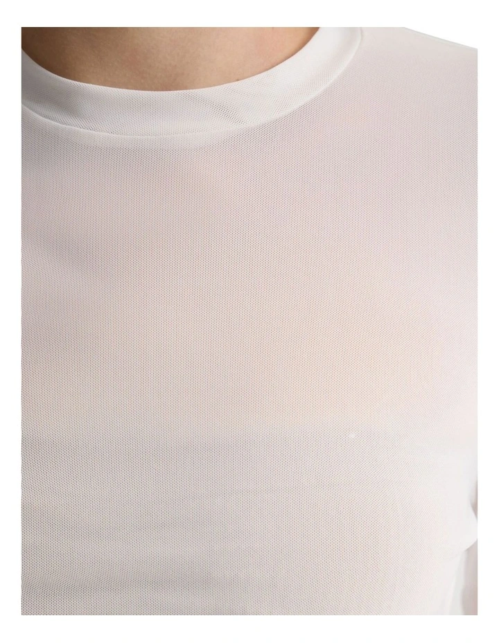 Camilla Mesh Top in Ecru image 6