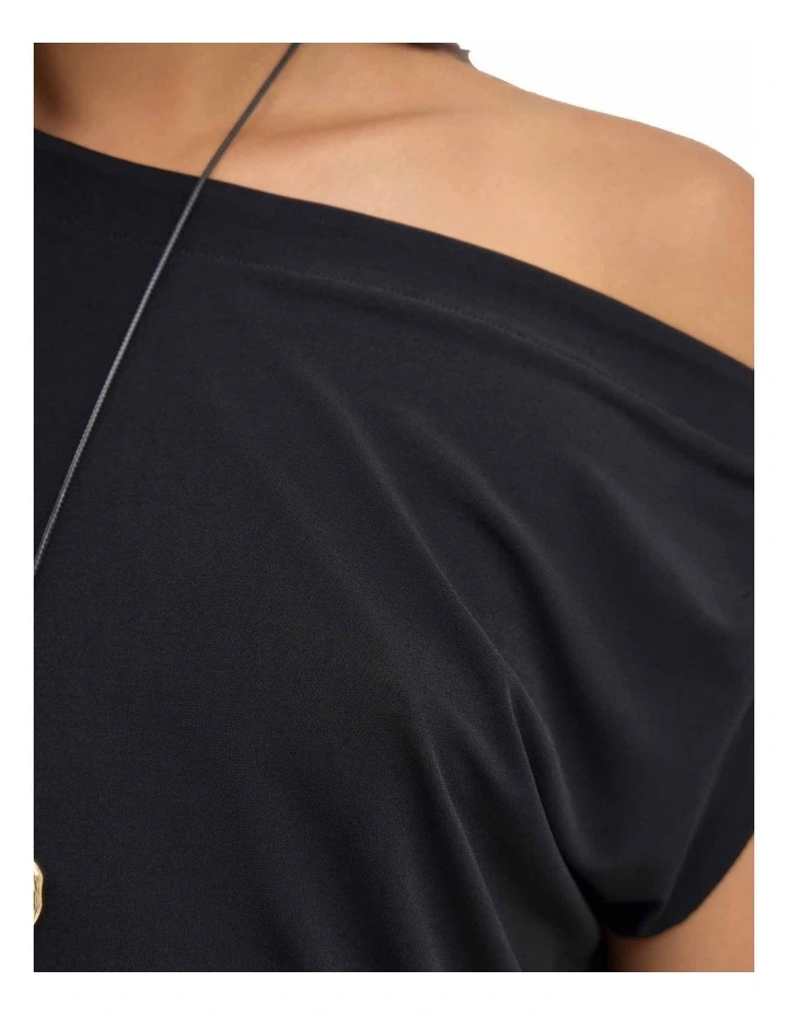 Edi Jersey Top in Black image 6