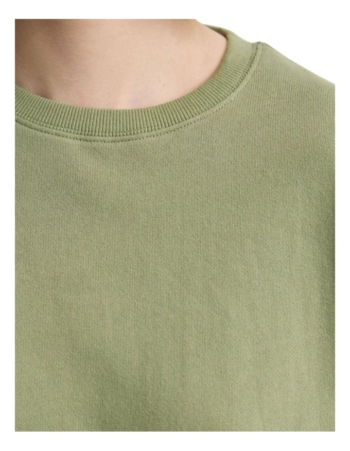 Maeve French Terry Top in Green image 6