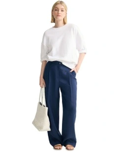 Maeve French Terry Top in Off White