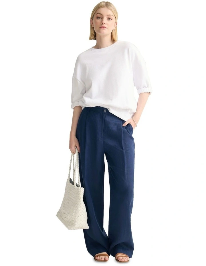 Maeve French Terry Top in Off White image 1